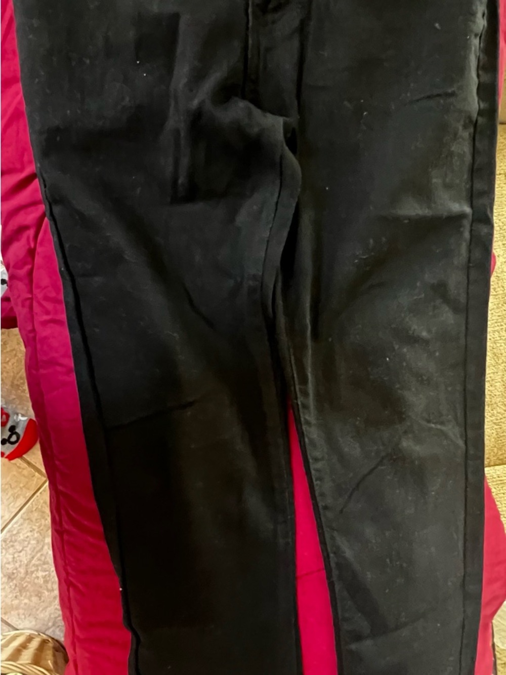 Black Straight-Leg Pants